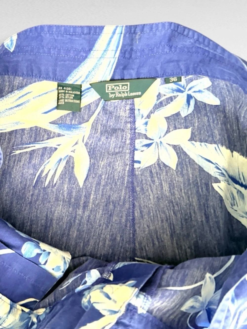 Polo Ralph Lauren Swim Trunks Blue Floral Board Shorts Men’s Size 36